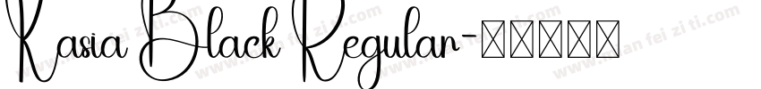 Kasia Black Regular字体转换